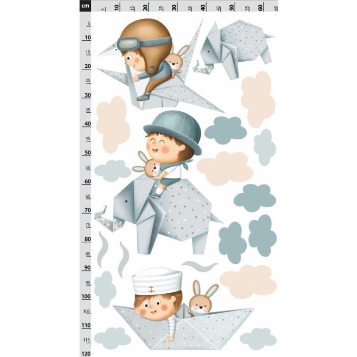 Papier-Elefanten, Papierflieger, Papierschiffchen