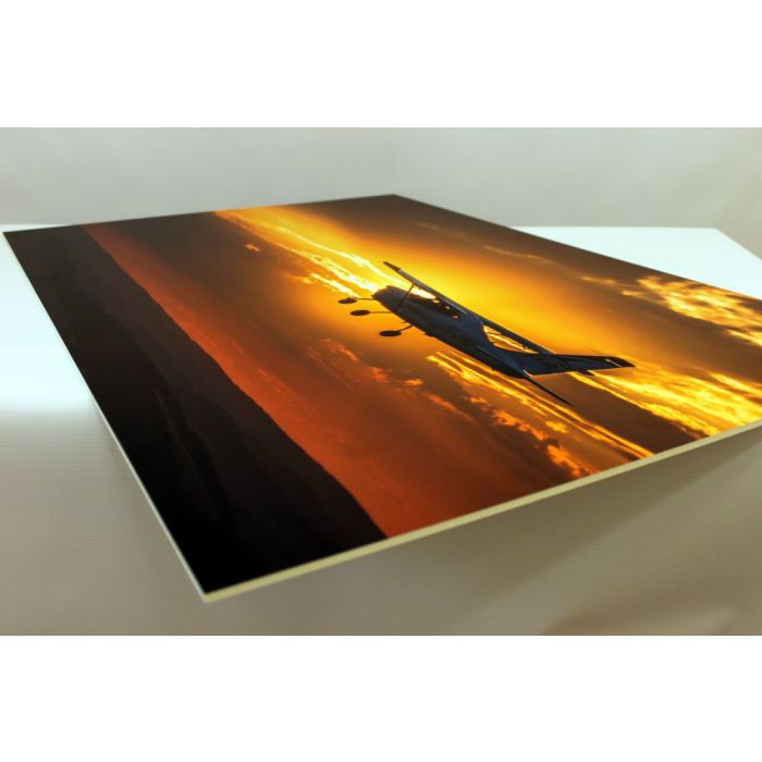 Sonnenuntergang auf einer Komatex-Platte
