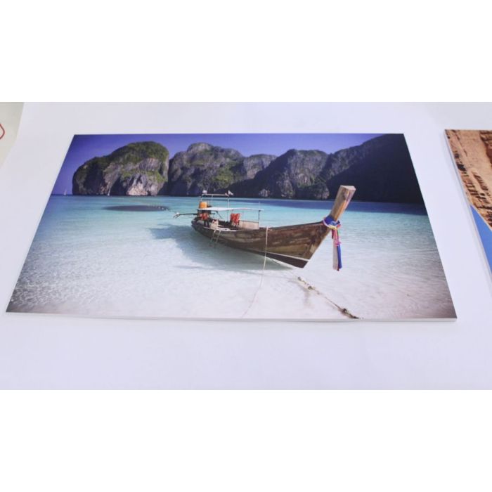 Bucht – Fotobild auf der Platte