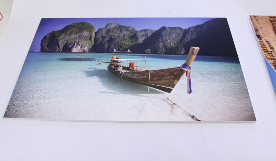 Bucht – Fotobild auf der Platte