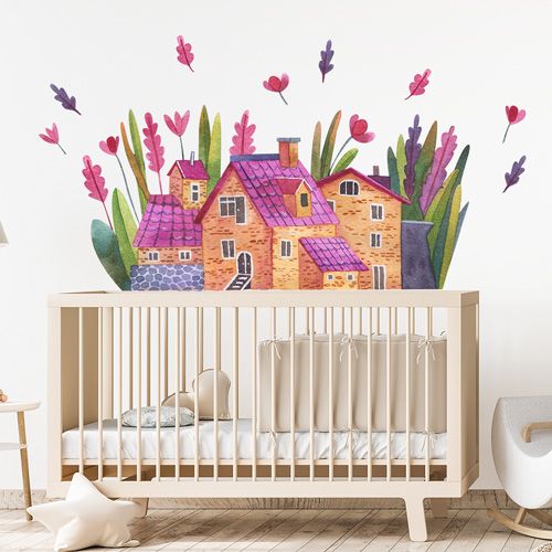 bunte Häuser mit Blumen