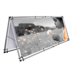 Outdoor-Werbebanner mit Aufsteller