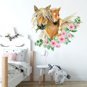 Wandtattoo Stute mit Fohlen