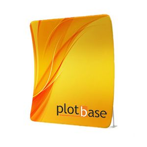 Präsentationswand aus Stoff, Wellen-Form