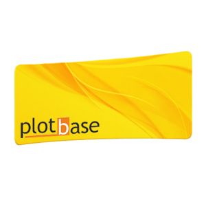 Präsentationswand aus Stoff, schräg