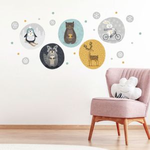 Wandtattoo Weihnachtstiere