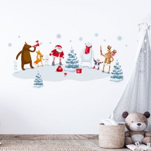 Wandtattoo Weihnachten mit dem Weihnachtsmann