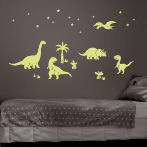 Wandtattoo Dinosaurier, nachtleuchtend