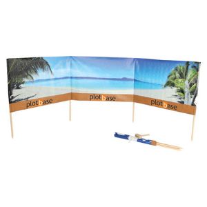 Strand-Windschutz bedruckt