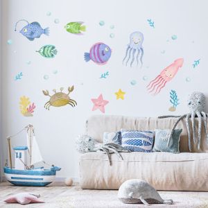 Wandtattoo bunte Fische