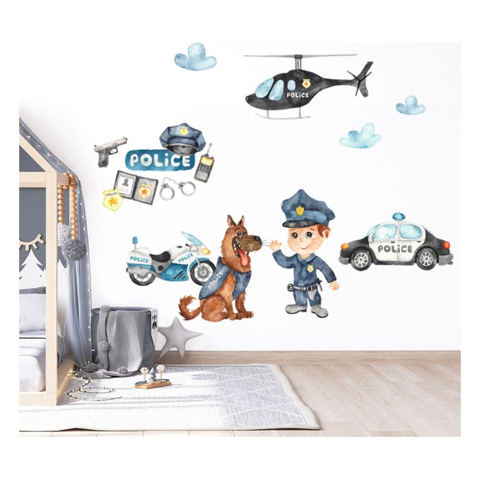 Nálepky na stenu polícia