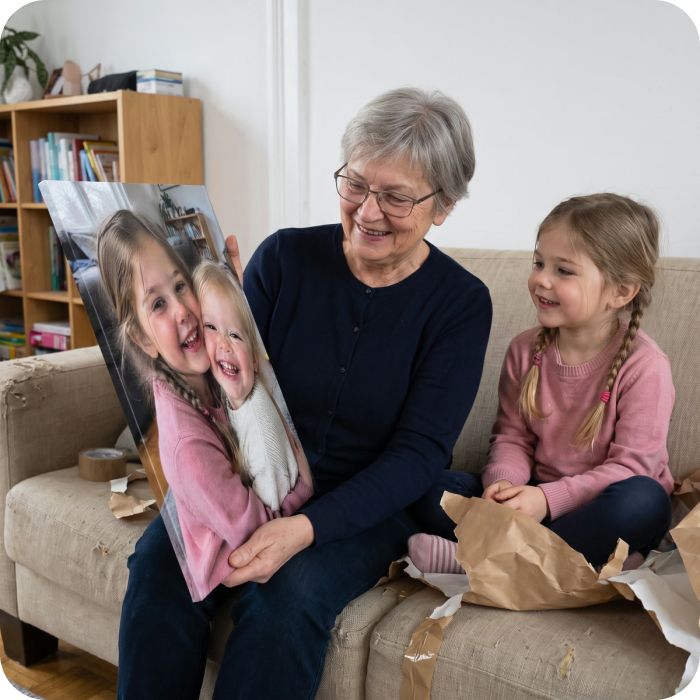 Foto auf Leinwand als Geschenk für die Oma