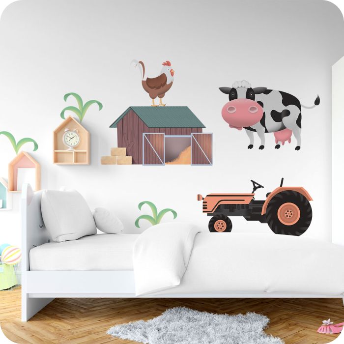 Sticker mit Tieren von der Farm 