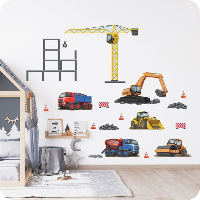 Baumaschinenmotiven