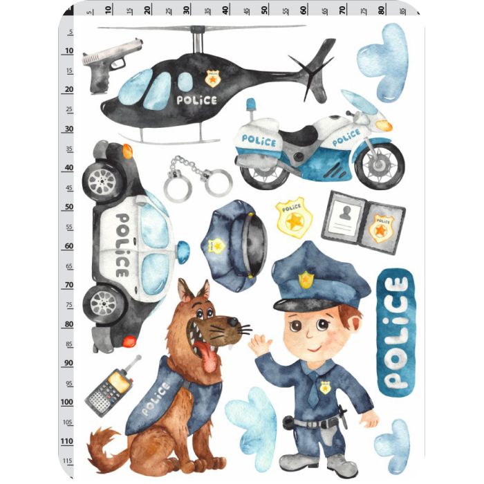 Wandsticker Polizei