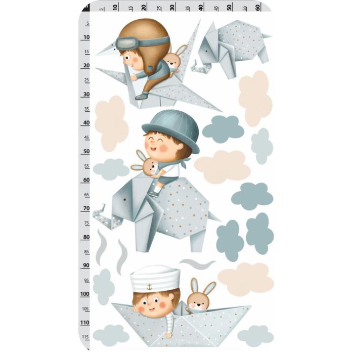 Papier-Elefanten, Papierflieger, Papierschiffchen