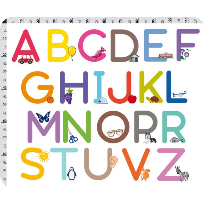 Wandtattoo Alphabet, bunt