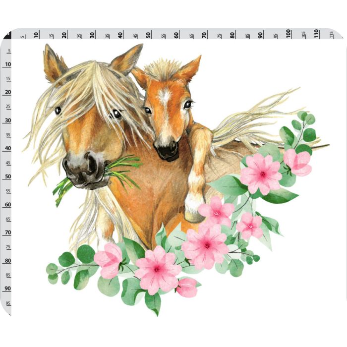 Wandtattoo Stute mit Fohlen