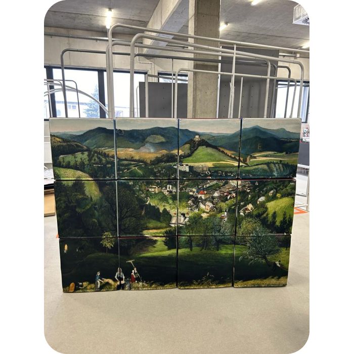 Sitzwürfel bedruckt