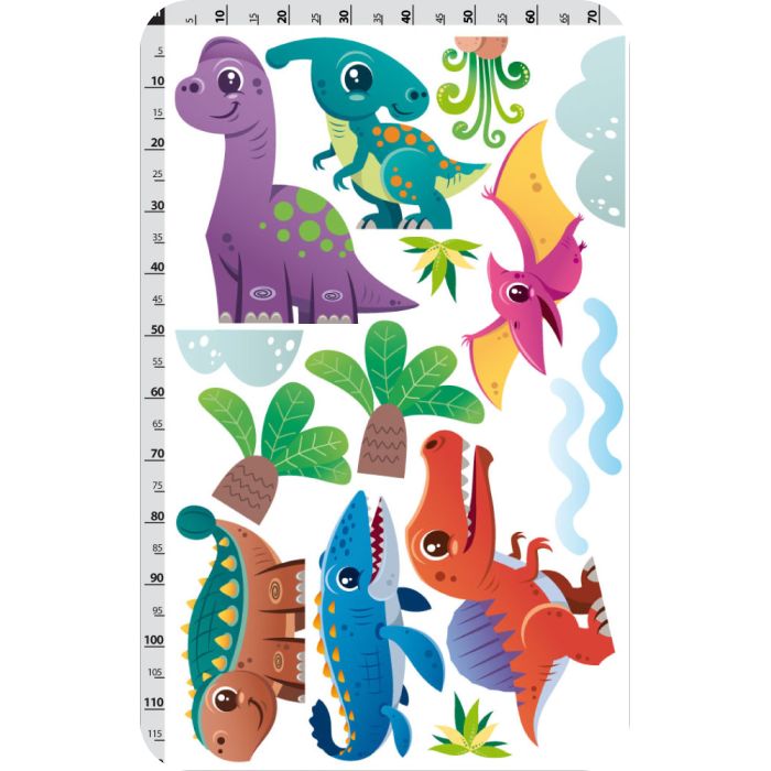 Wandtattoo bunte Dinosaurier