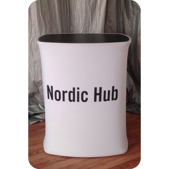Werbetheke aus Stoff