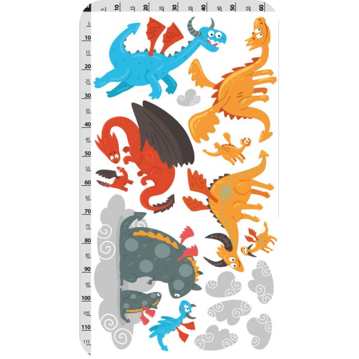 Wandtattoo lustige Drachen