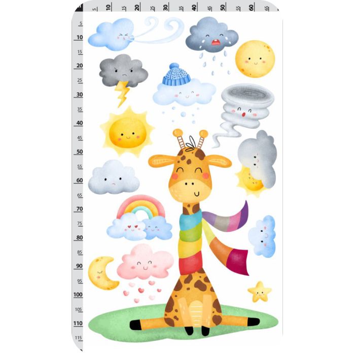 Wandtattoo Wetter mit Giraffe
