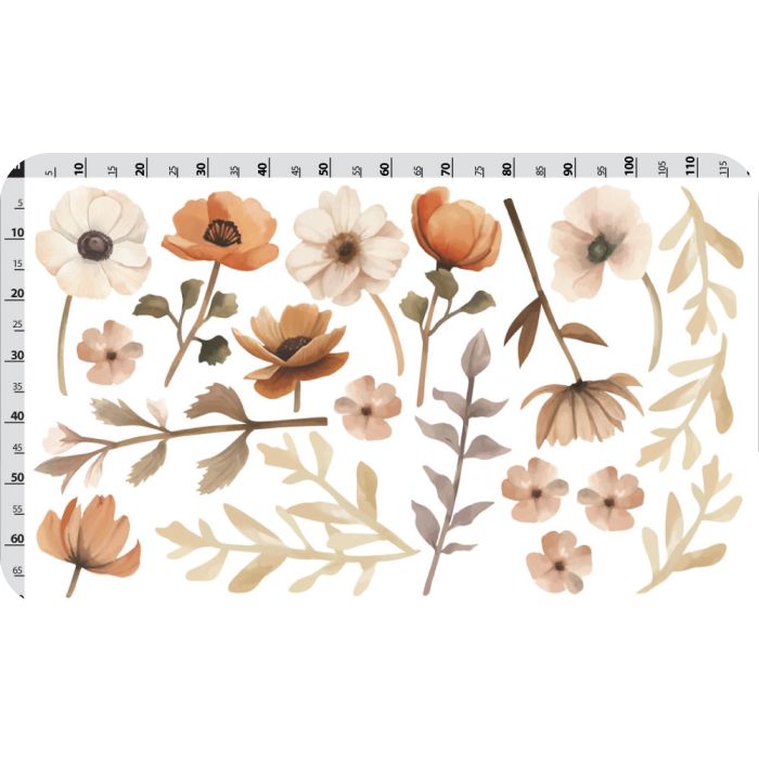 Wandtattoo Blumen im Boho-Stil
