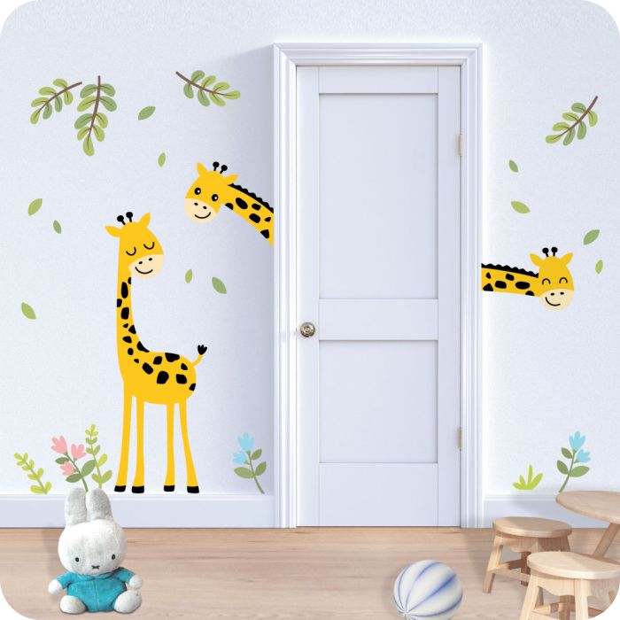 Wandtattoo Giraffe, links