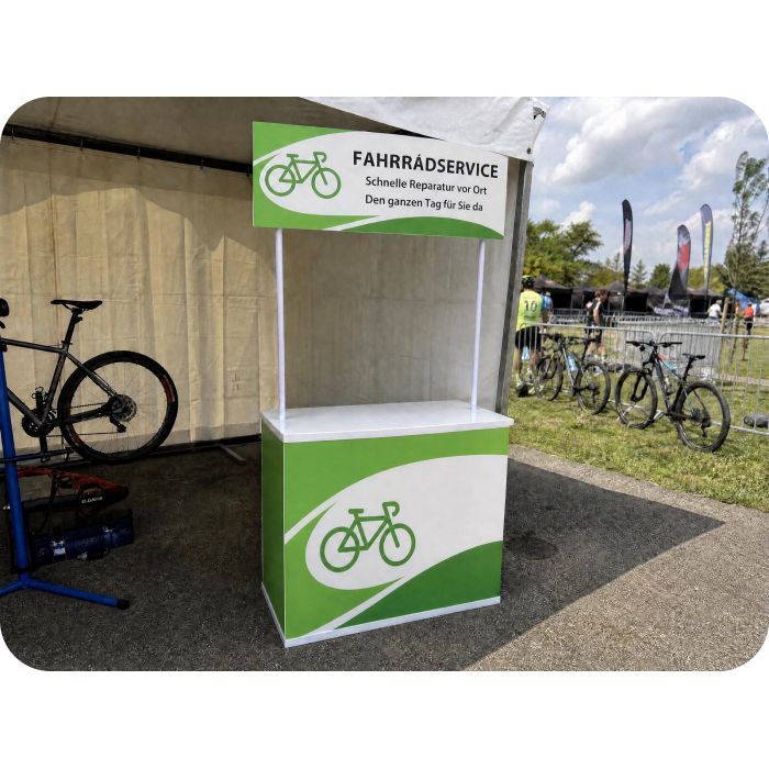 Präsentationstisch – FAHRRADSERVICE