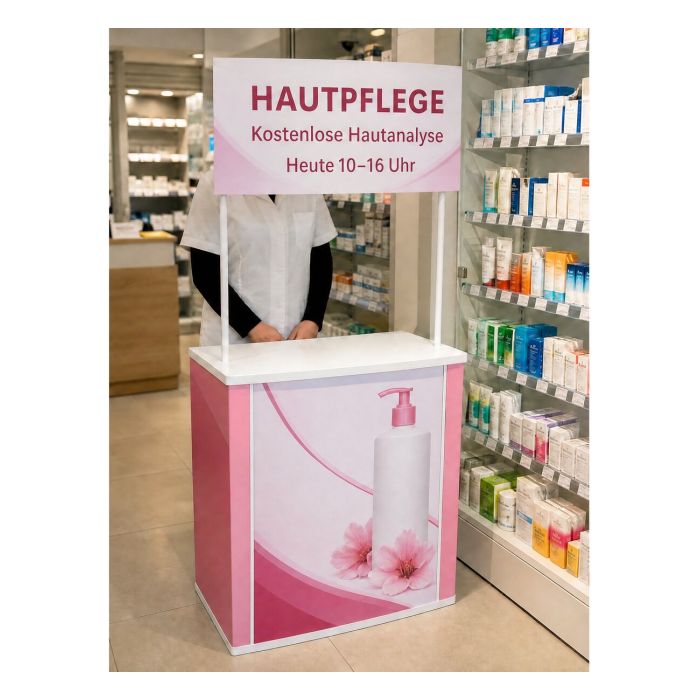Präsentationstisch – HAUTPFLEGE