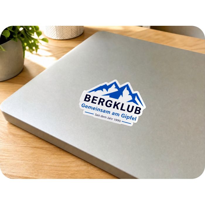 Aufkleber – Aufkleber auf einem Laptop