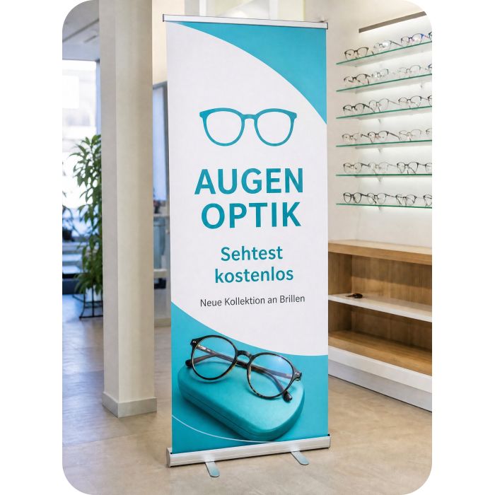 Roll Up Standard – in einem Optikergeschäft