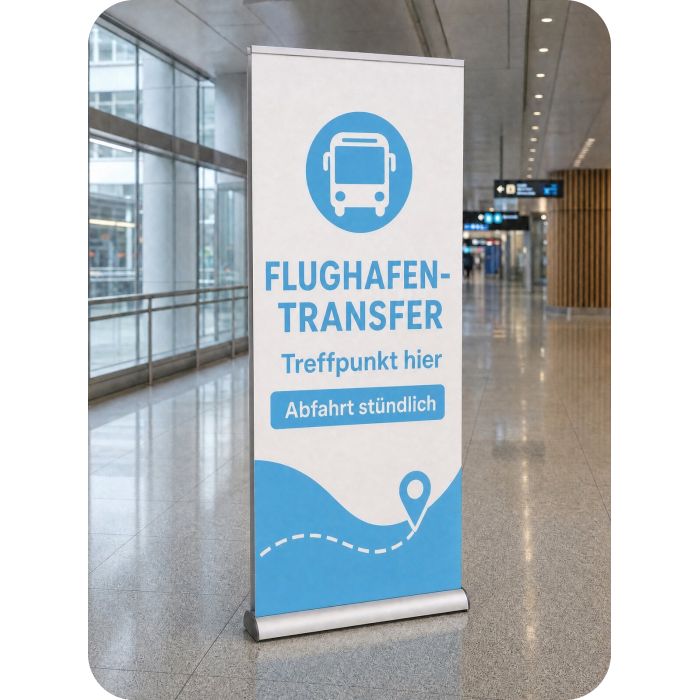 Beidseitiges RollUp – FLUGHAFEN-TRANSFER