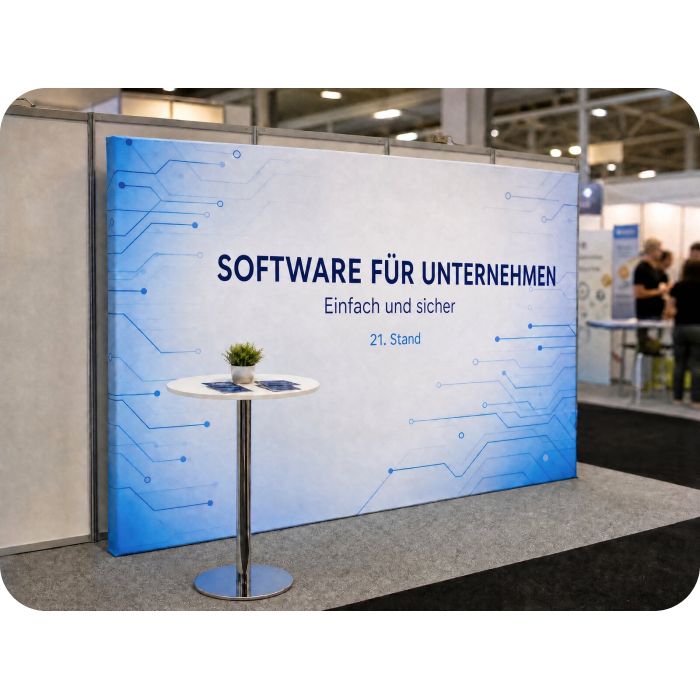 Hop Up Wände – Messestand eines Softwareunternehmens