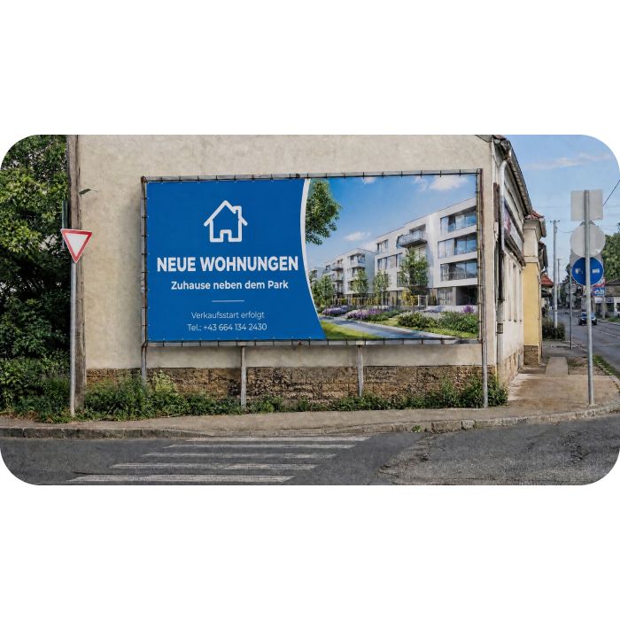 Billboards – neue Wohnungen an einer Kreuzung