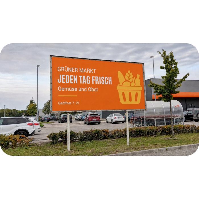 Billboards – Frischmarkt am Parkplatz