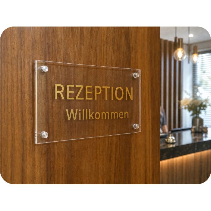 Werbeschilder aus Plexiglas – REZEPTION