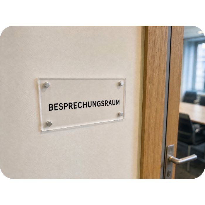 Werbeschilder aus Plexiglas – BESPRECHUNGSRAUM