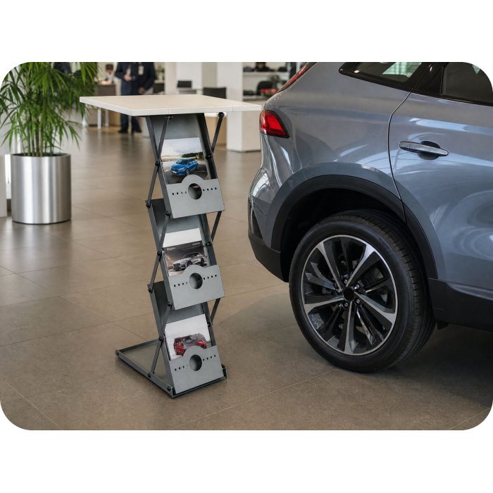 Prospekt-Pult A4 – im Autohaus