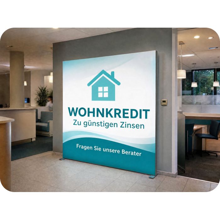 LED-Werbewand – WOHNKREDIT