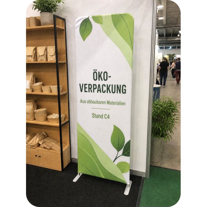 Textil-Werbedisplay – ÖKO-VERPACKUNG