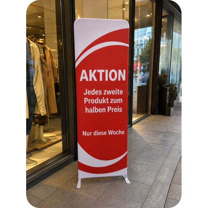 Textil-Werbedisplay – AKTION