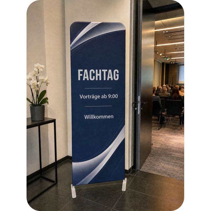 Textil-Werbedisplay – FACHTAG