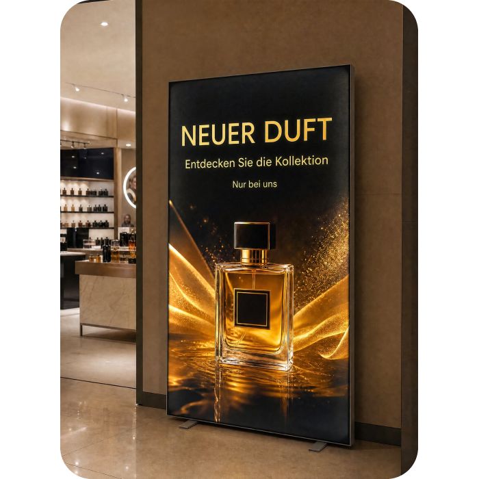 LED-Box – in einer Parfümerie