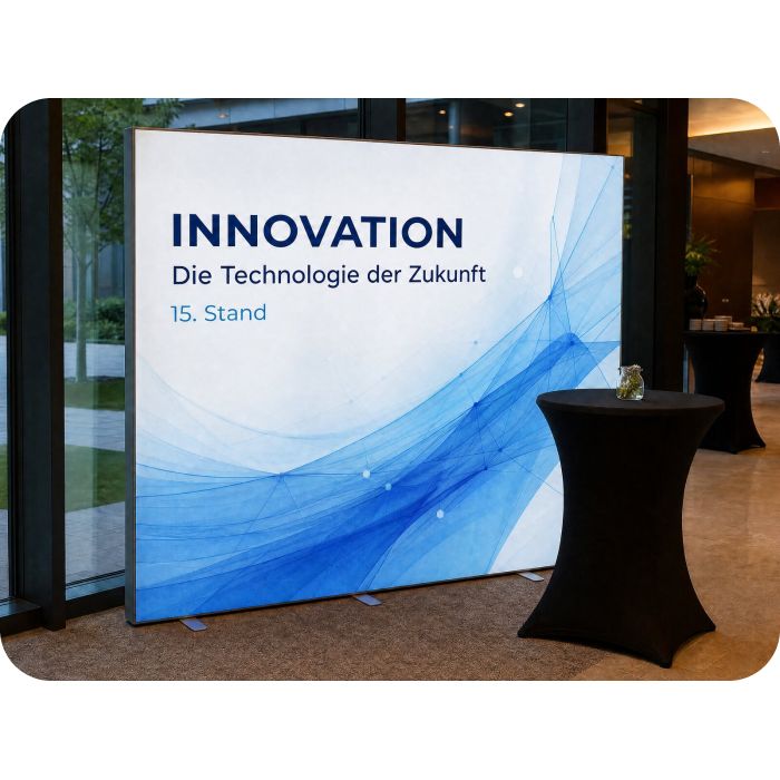 LED-Box – auf einem Messestand