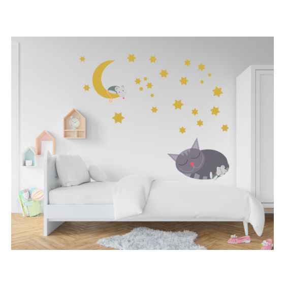 Wandsticker Schlafende Katze