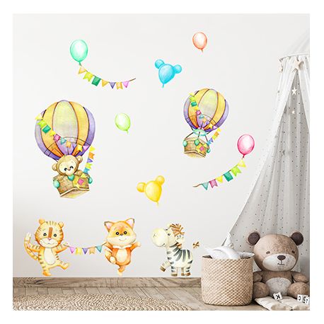 Heißluftballons und tanzende Tiere