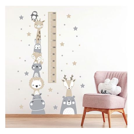 Wandtattoo Messlatte Tiere