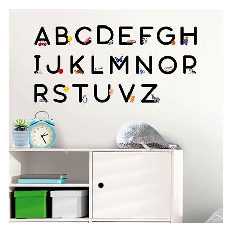 Wandtattoo Alphabet